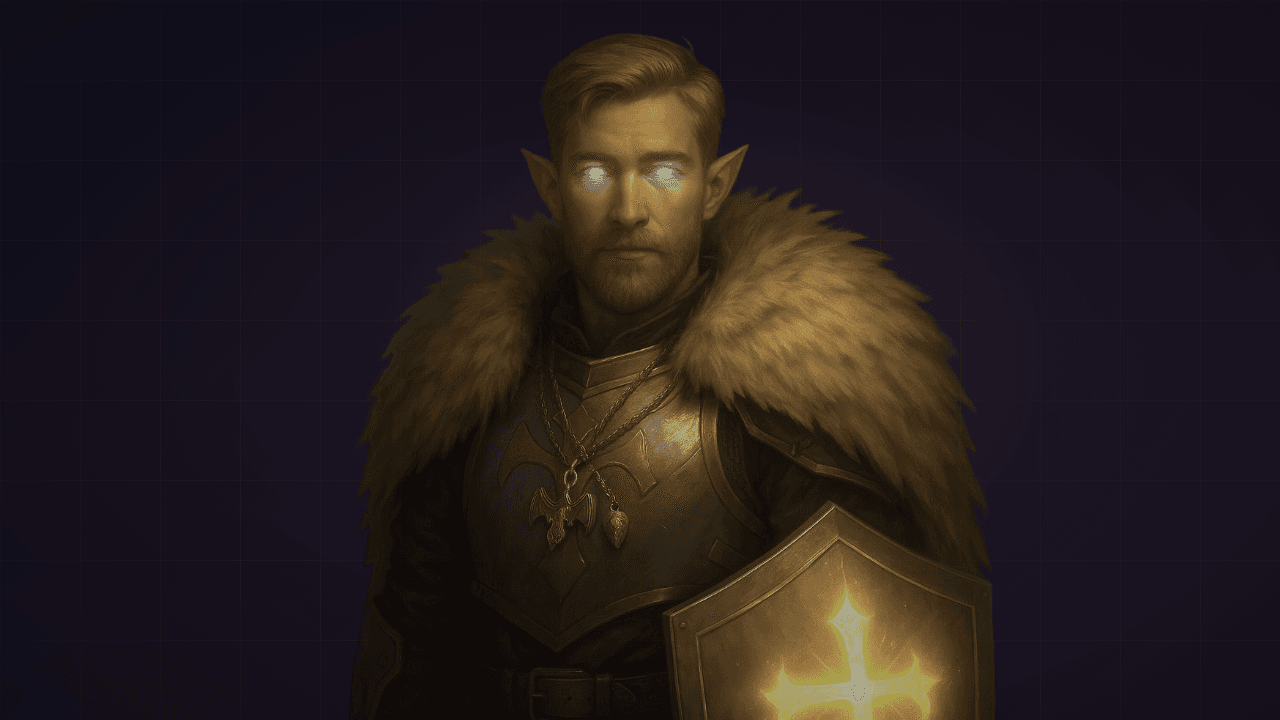 Build de Suporte Nível 10 — Meio-Elfo Clérigo da Ordem 1 / Feiticeiro de Alma Divina